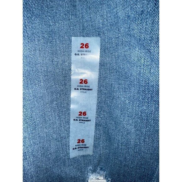 Old Navy High-Waisted Secret-Smooth Pockets O.G. Straight Ankle Jeans Size 26 - Picture 5 of 12